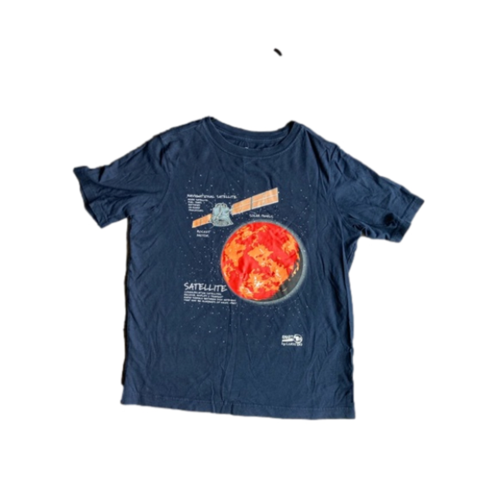 100% Cotton Lands End Smart Tee Satellite Medium 10-12